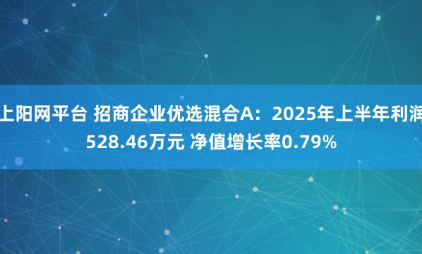 上阳网平台 招商企业优选混合A：2025年上半年利润528.46万元 净值增长率0.79%